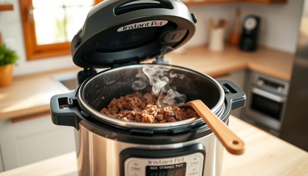 cooking ground beef in instant pot